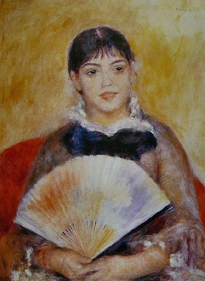 Pierre-Auguste Renoir Femme a leventail Spain oil painting art